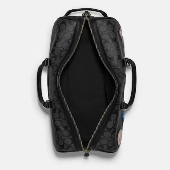 NWT Coach Venturer Bag In Signature Canvas Ski Patches Travel Duffle Duffel - Picture 13 of 16